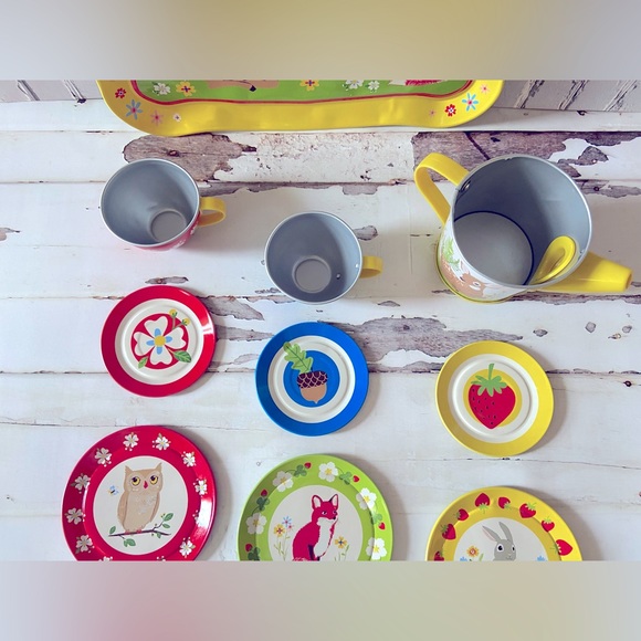Schylling Forest Friends Tin Tea Set- Forest Animals- Incomplete - Picture 5 of 8
